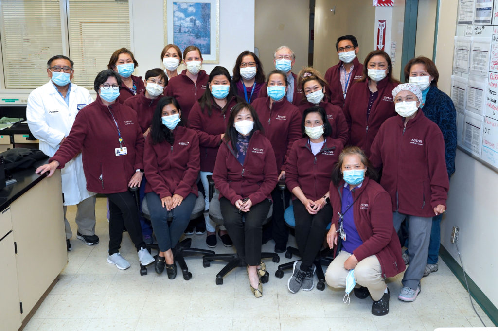 Group of Laboratory Professionals at their workplace at Seton Medical Center
